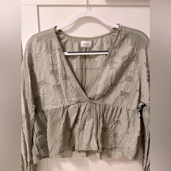 Aritzia Wilfred Peplum Blouse - Picture 3 of 6